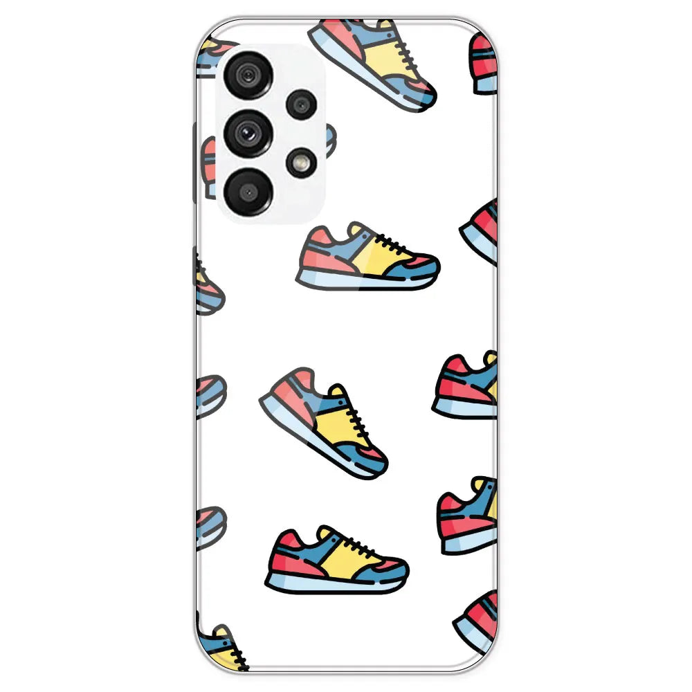 Sneakers - Clear Printed Silicone Case For Samsung Galaxy A73