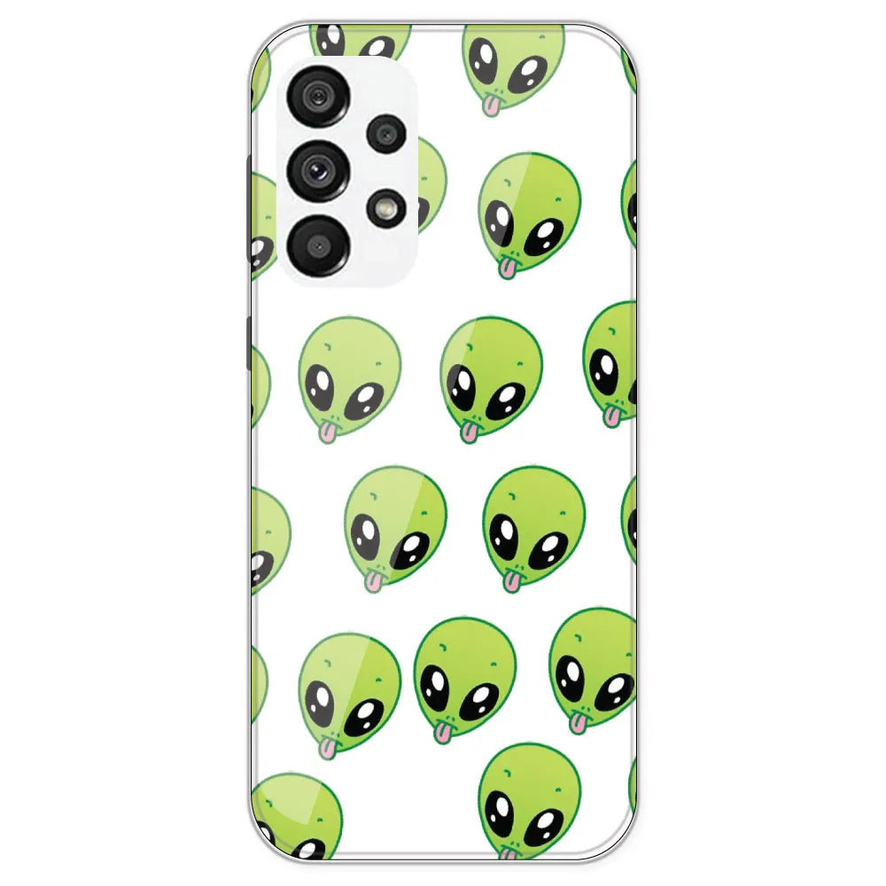 Alien - Clear Printed Silicone Case For Samsung Galaxy A73