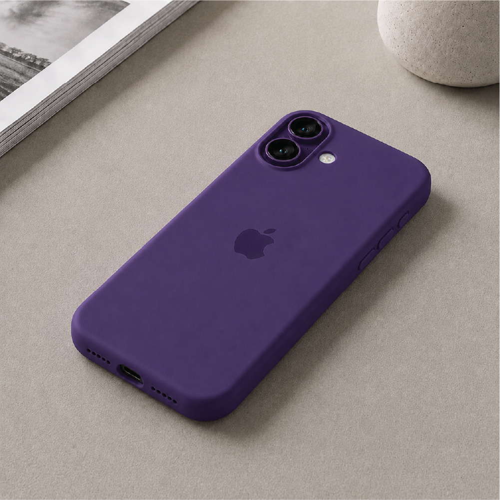 Purple Liquid Silicone Case For Apple iPhone Models