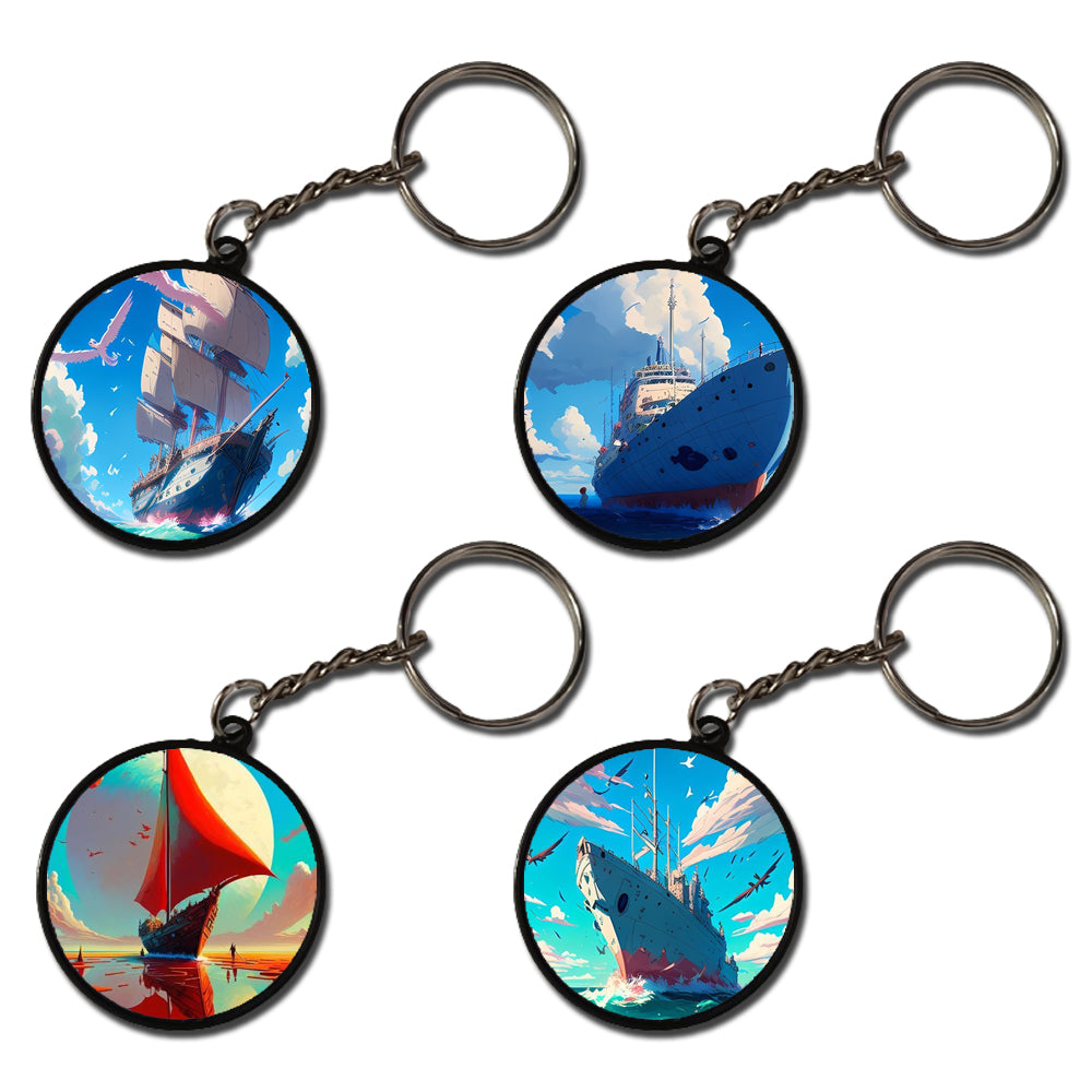Ships - A Combo Of 4 Keychains circle