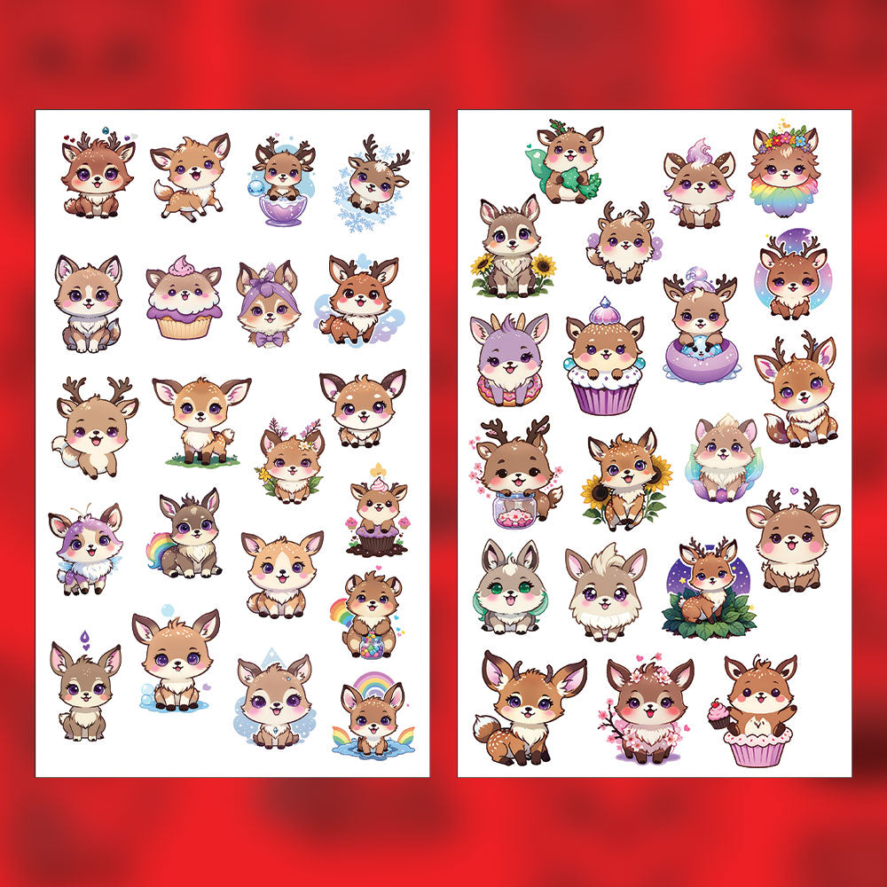 Deer Sticker Bundle – 41 Waterproof Aesthetic Stickers