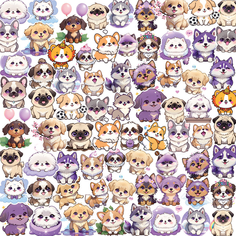 Dog Sticker Bundle – 42 Waterproof Aesthetic Stickers