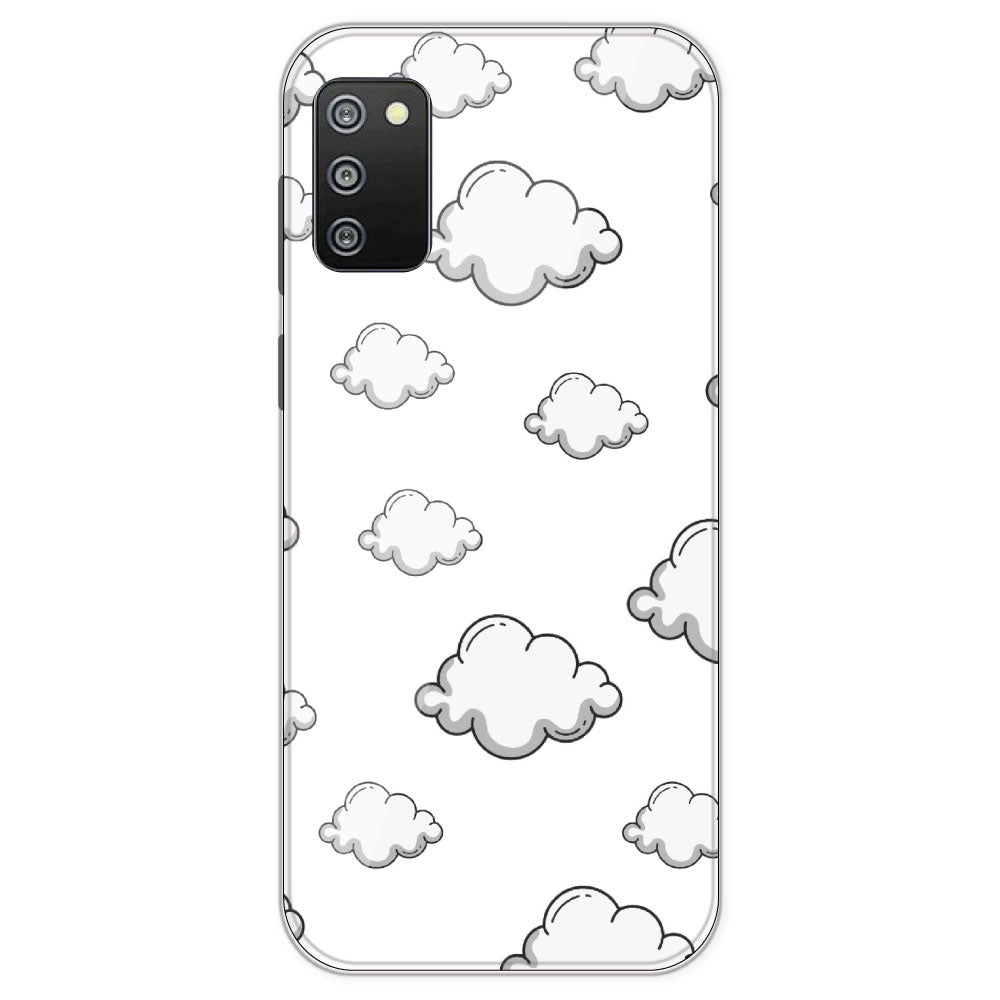 Clouds - Clear Printed Silicone Case For Samsung Galaxy F02