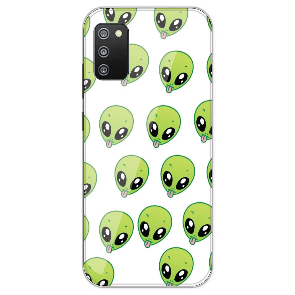 Alien - Clear Printed Silicone Case For Samsung Galaxy F02