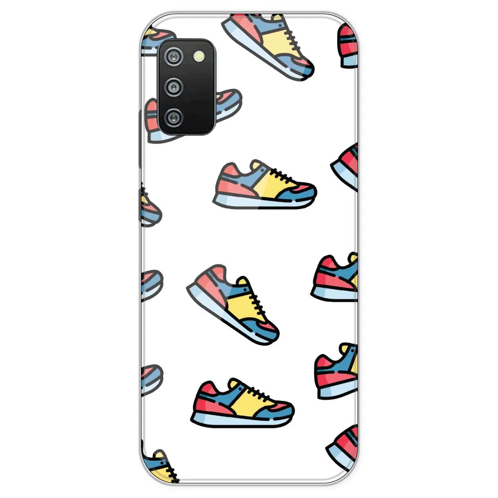 Sneakers - Clear Printed Silicone Case For Samsung Galaxy F02