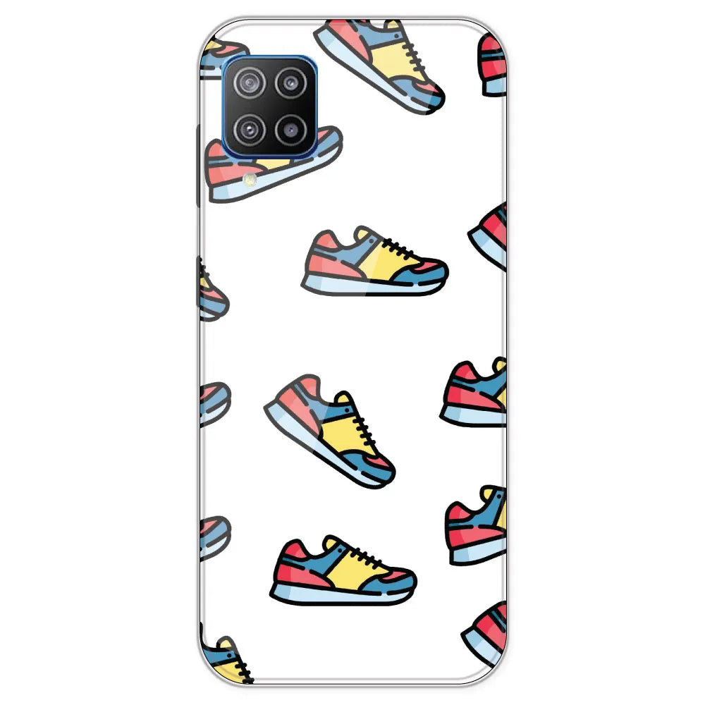 Sneakers - Clear Printed Silicone Case For Samsung Galaxy F12