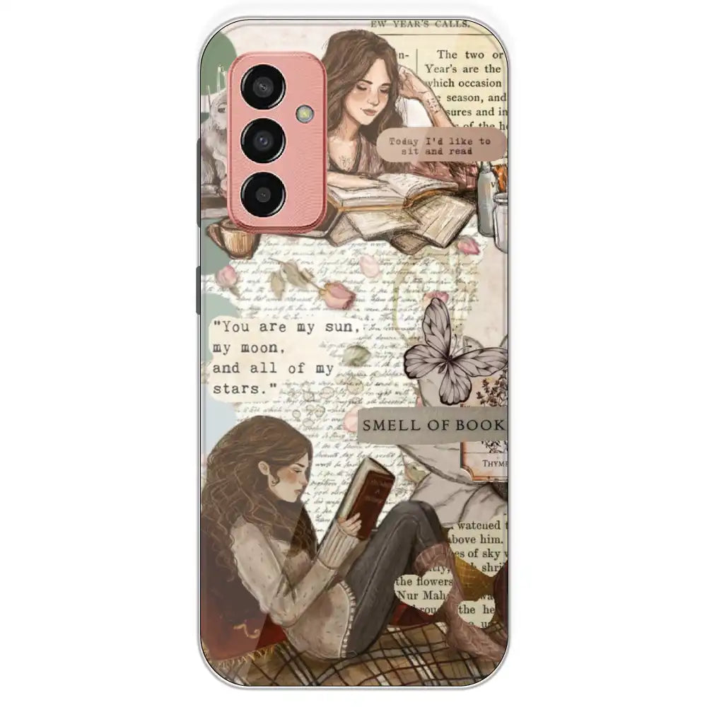 Book Collage - Printed Silicone Case For Samsung Galaxy F13