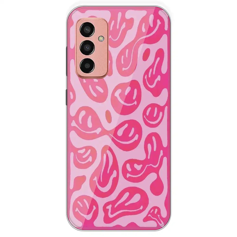 Pink Smilies - Printed Silicone Case For Samsung Galaxy F13
