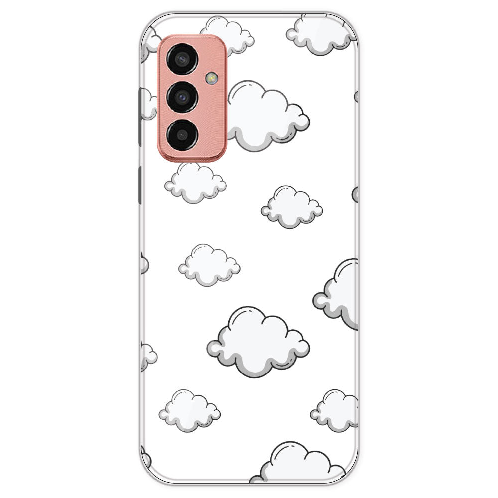 Clouds - Clear Printed Silicone Case For Samsung Galaxy F13