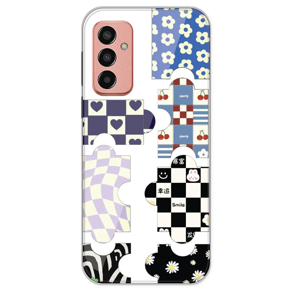 Aesthetic Puzzle - Clear Printed Silicone Case For Samsung Galaxy F13