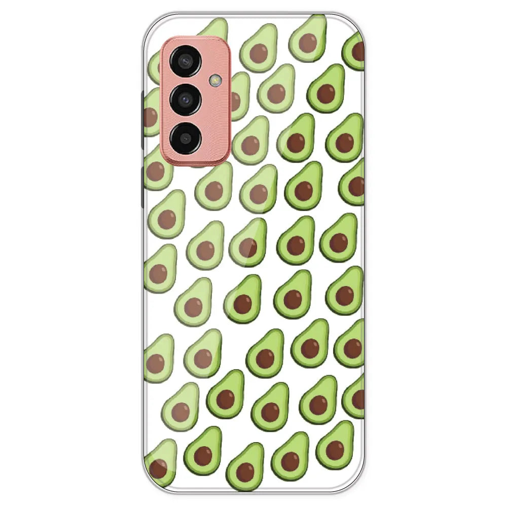 Avocado - Clear Printed Silicone Case For Samsung Galaxy F13