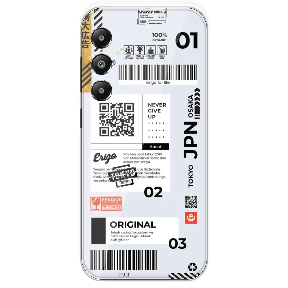 Barcode Labels - Printed Silicone Case For Samsung Galaxy F14