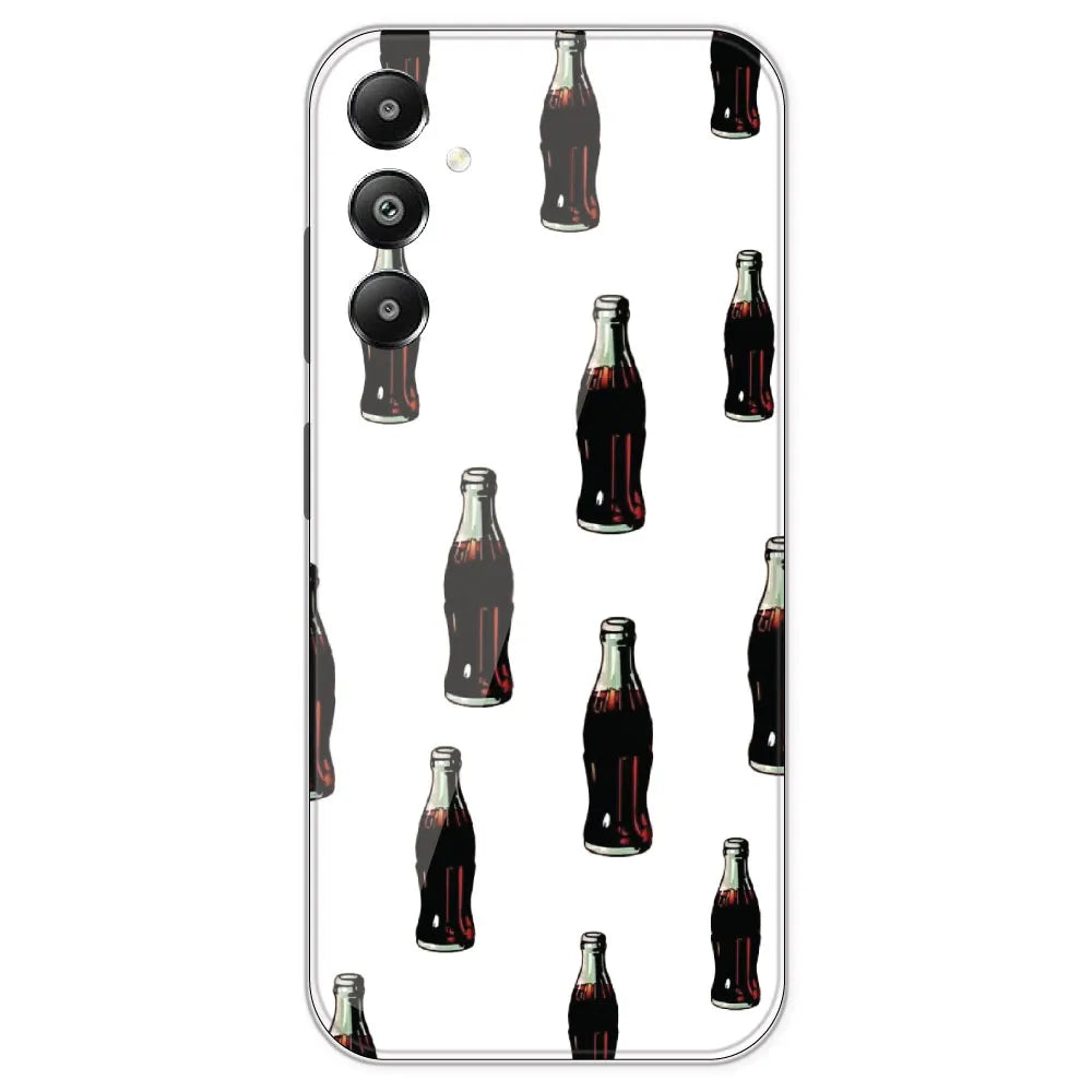 Soft Drink - Clear Printed Silicone Case For Samsung Galaxy F14