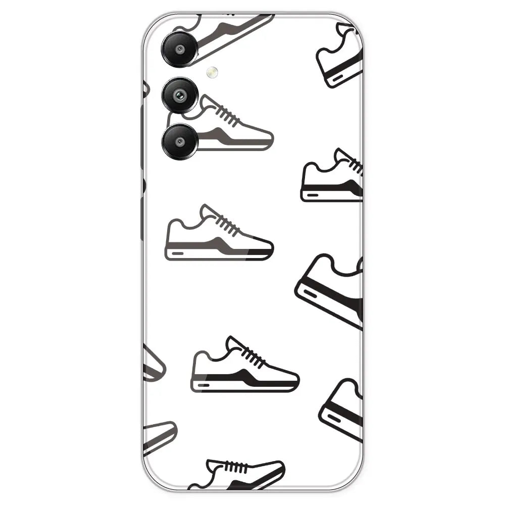 Black Sneakers - Clear Printed Silicone Case For Samsung Galaxy F15