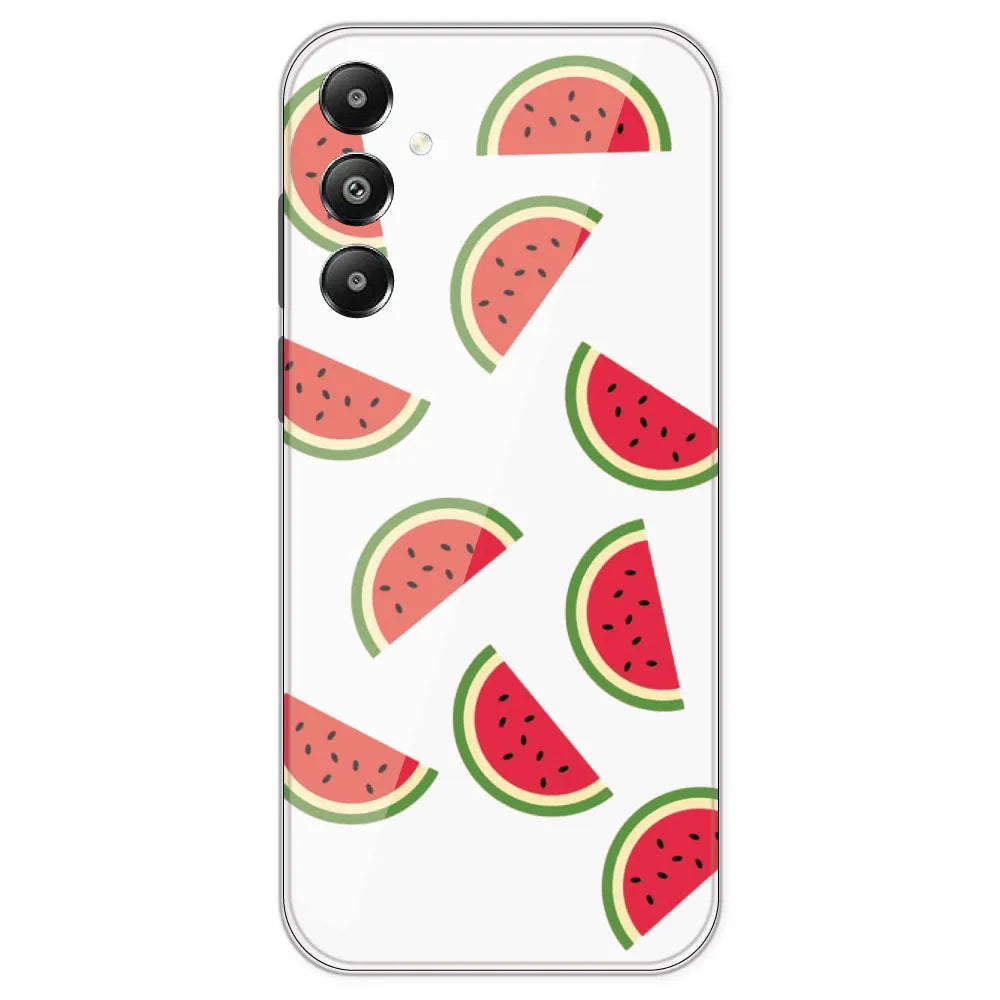 Watermelons - Clear Printed Silicone Case For Samsung Galaxy F15