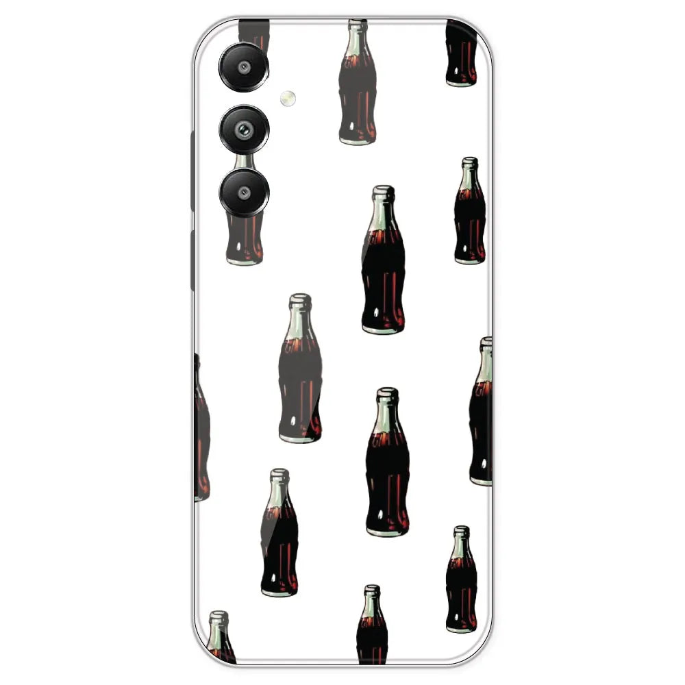 Soft Drink - Clear Printed Silicone Case For Samsung Galaxy F15