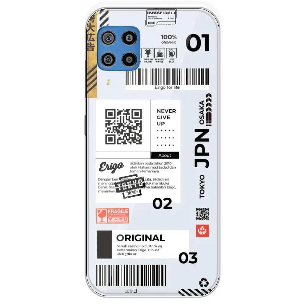 Barcode Labels - Printed Silicone Case For Samsung Galaxy F22