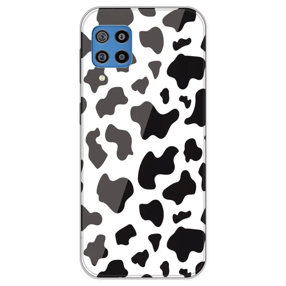 Cow Print - Clear Printed Silicone Case For Samsung Galaxy F22