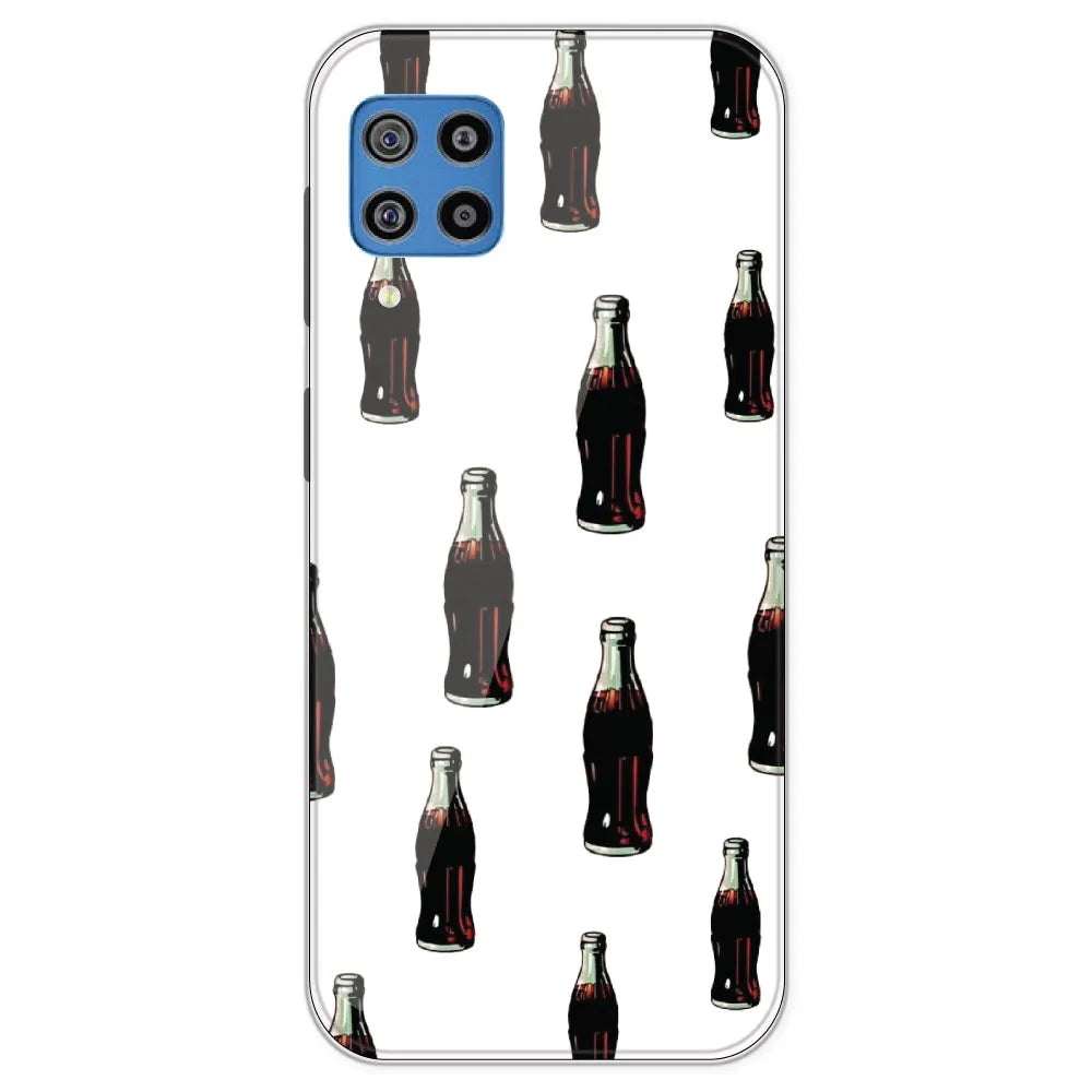 Soft Drink - Clear Printed Silicone Case For Samsung Galaxy F22