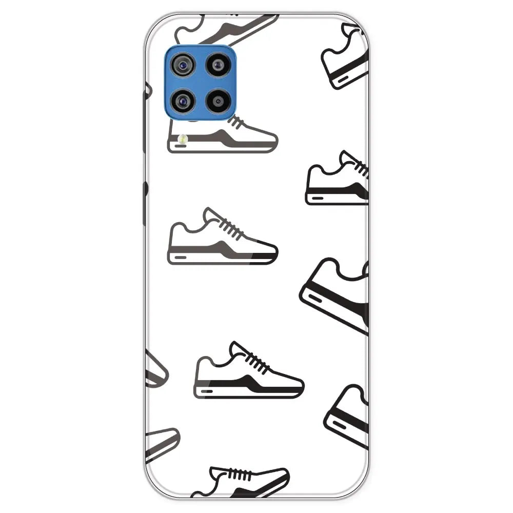 Black Sneakers - Clear Printed Silicone Case For Samsung Galaxy F22