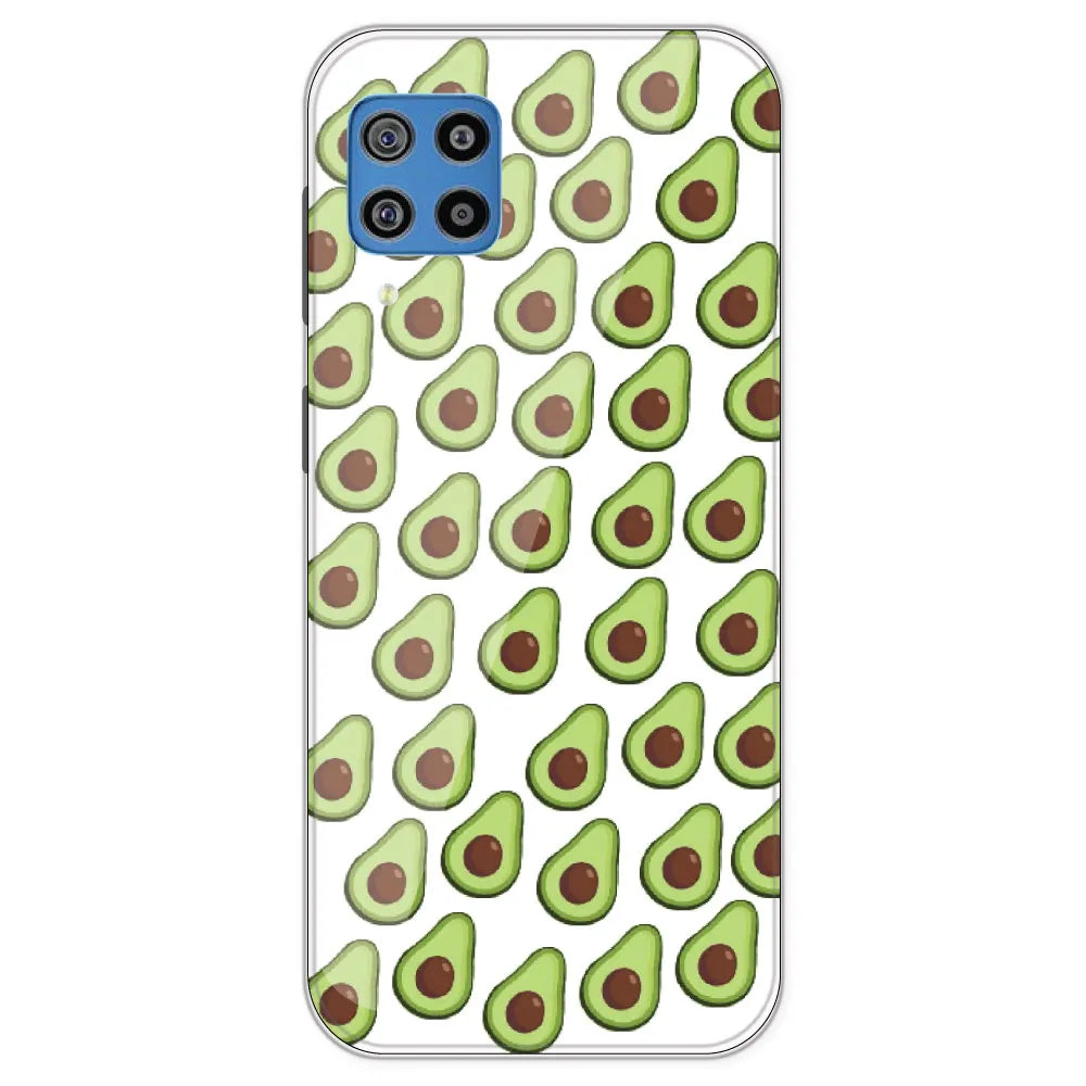 Avocado - Clear Printed Silicone Case For Samsung Galaxy F22