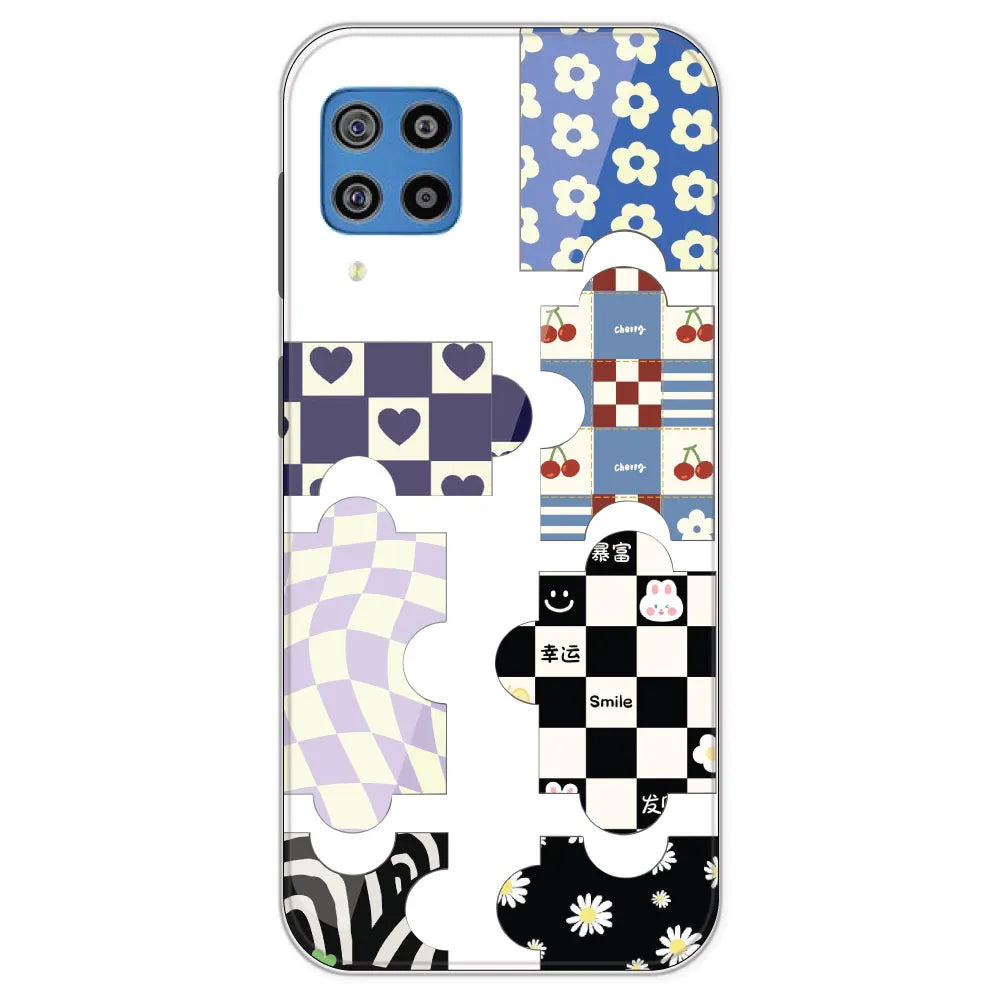 Aesthetic Puzzle - Clear Printed Silicone Case For Samsung Galaxy F22