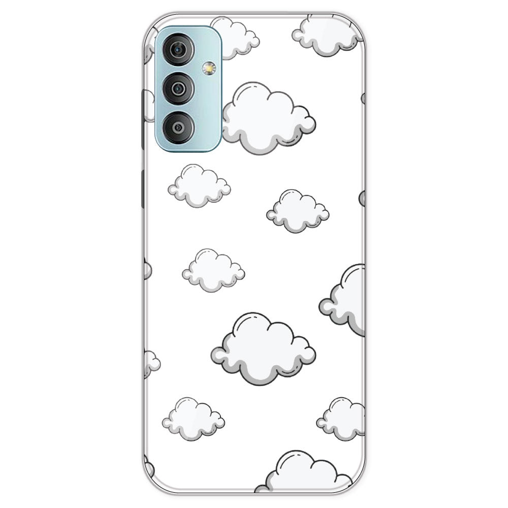 Clouds - Clear Printed Silicone Case For Samsung Galaxy F23