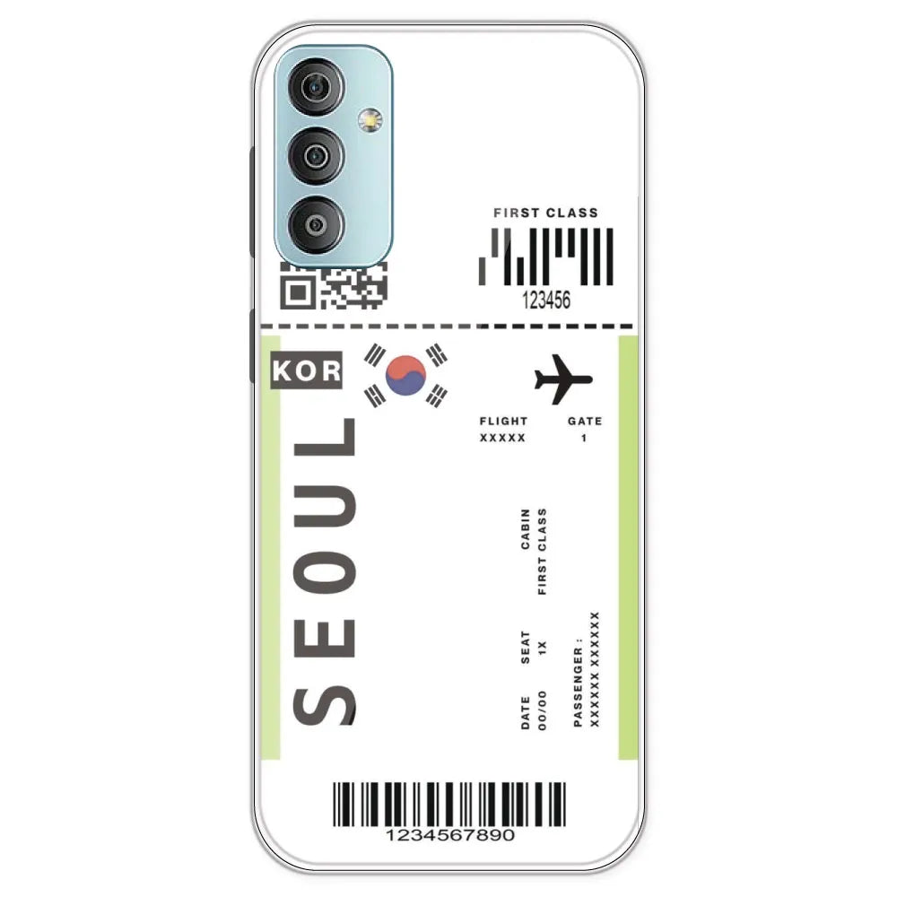 Seoul Ticket - Clear Printed Silicone Case For Samsung Galaxy F23
