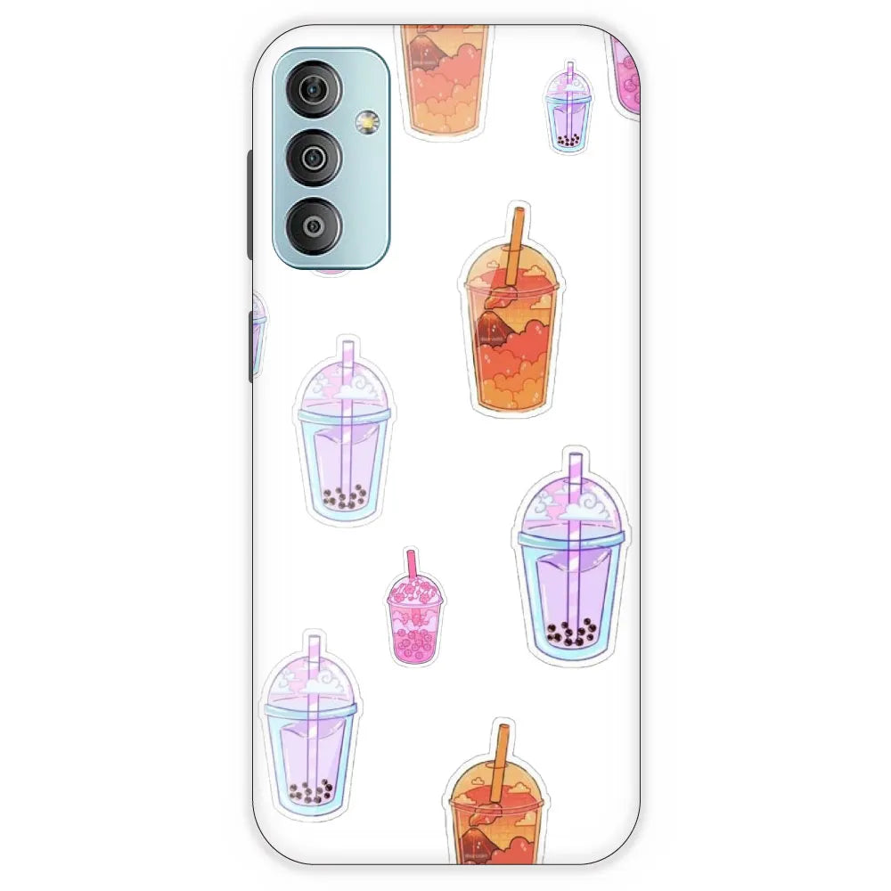 Bubble Tea - Clear Printed Silicone Case For Samsung Galaxy F23