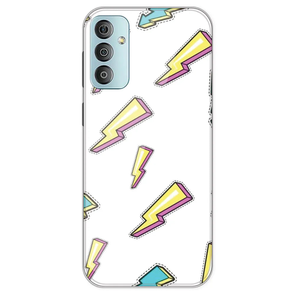 Lighting Bolts - Clear Printed Silicone Case For Samsung Galaxy F23
