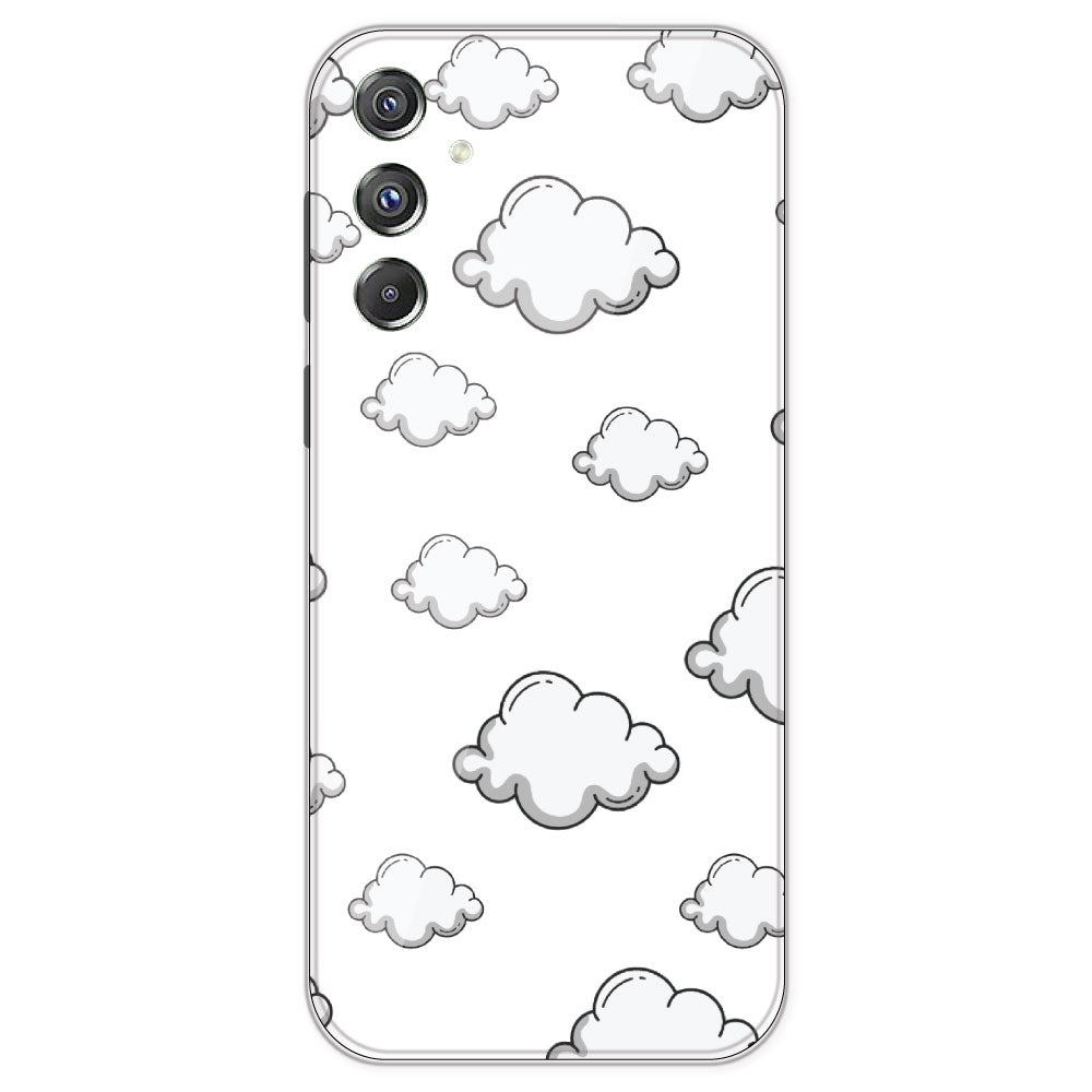 Clouds - Clear Printed Silicone Case For Samsung Galaxy F34
