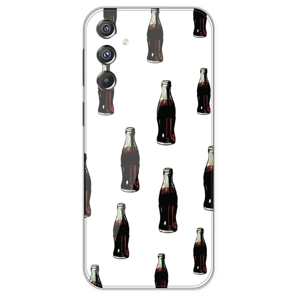 Soft Drink - Clear Printed Silicone Case For Samsung Galaxy F34