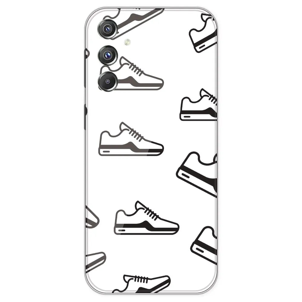 Black Sneakers - Clear Printed Silicone Case For Samsung Galaxy F34