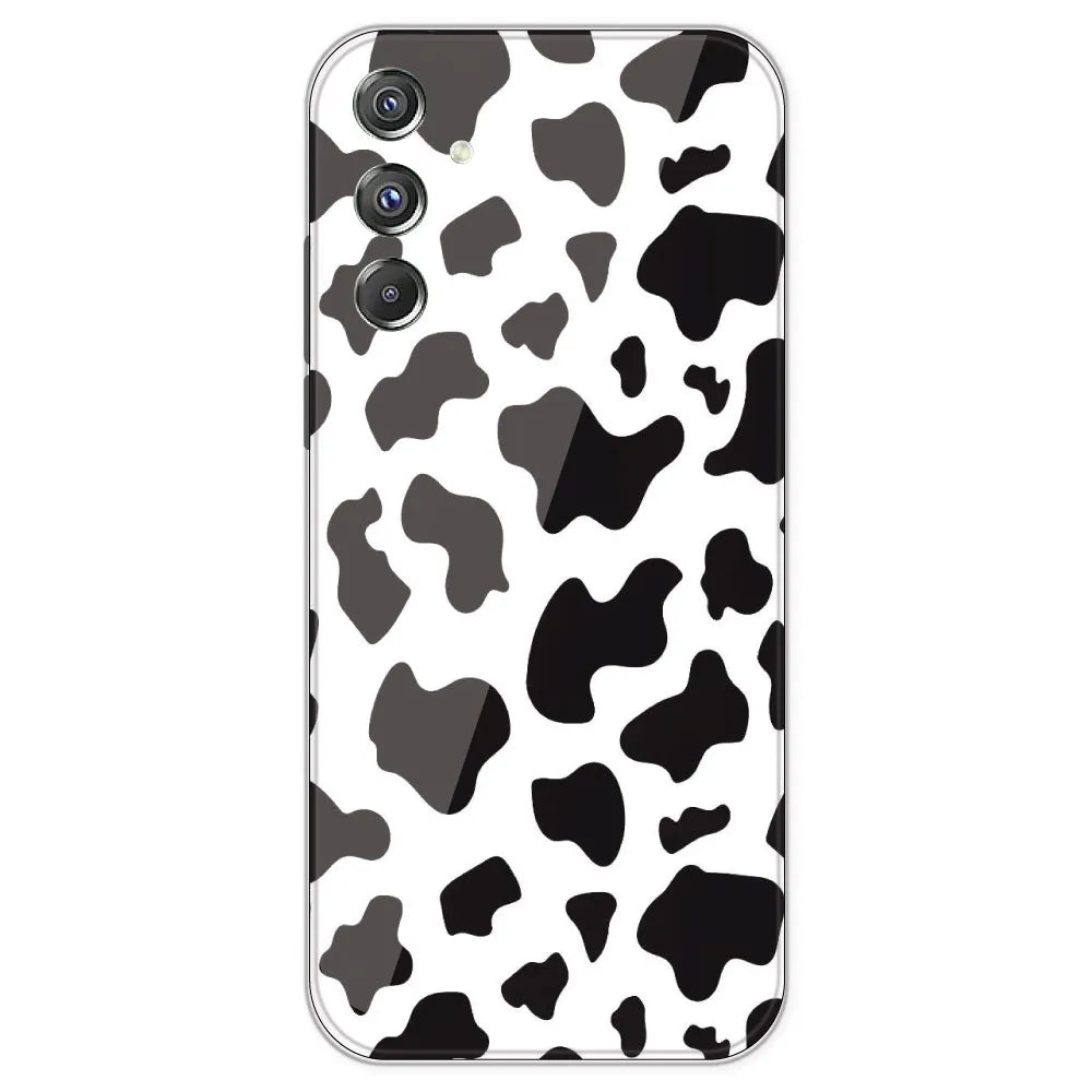 Cow Print - Clear Printed Silicone Case For Samsung Galaxy F34
