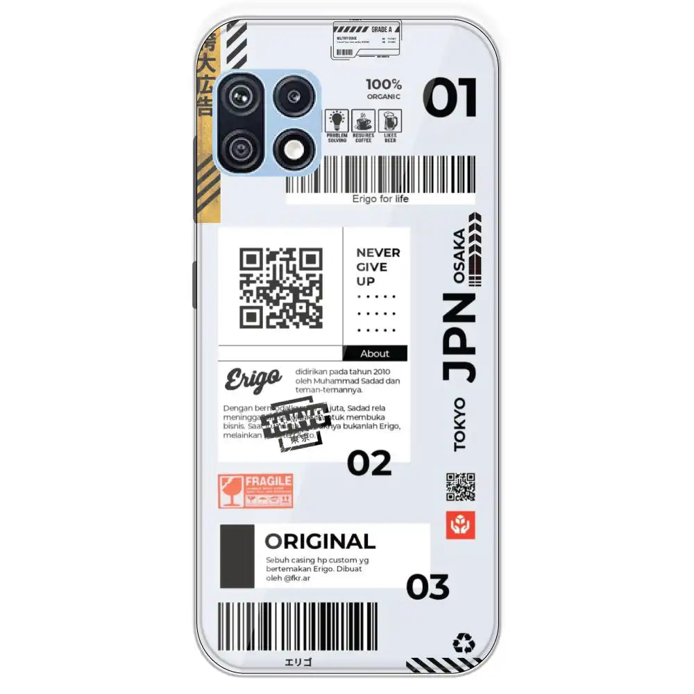 Barcode Labels - Printed Silicone Case For Samsung Galaxy F42