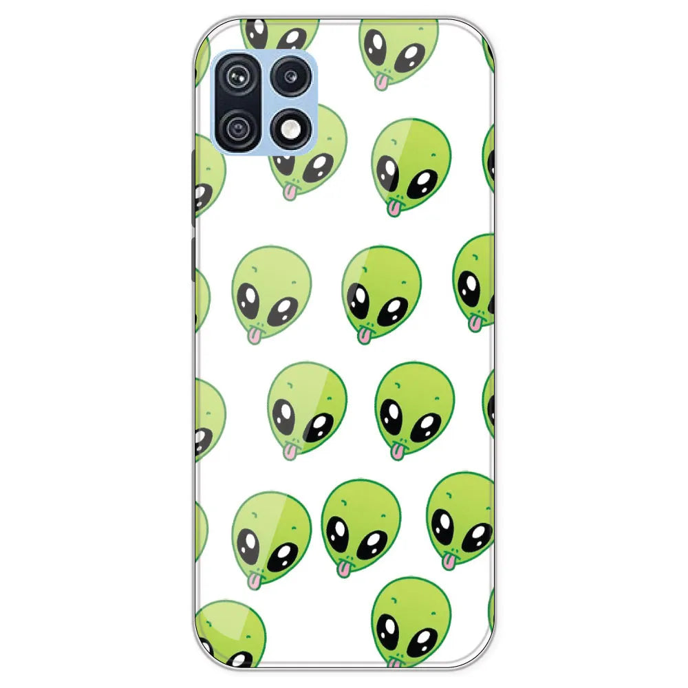 Alien - Clear Printed Silicone Case For Samsung Galaxy F42