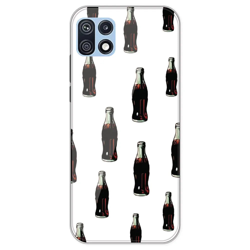 Soft Drink - Clear Printed Silicone Case For Samsung Galaxy F42