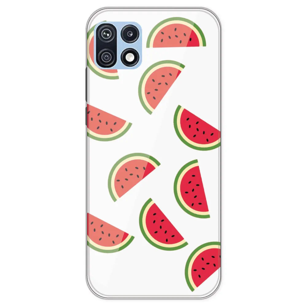 Watermelons - Clear Printed Silicone Case For Samsung Galaxy F42