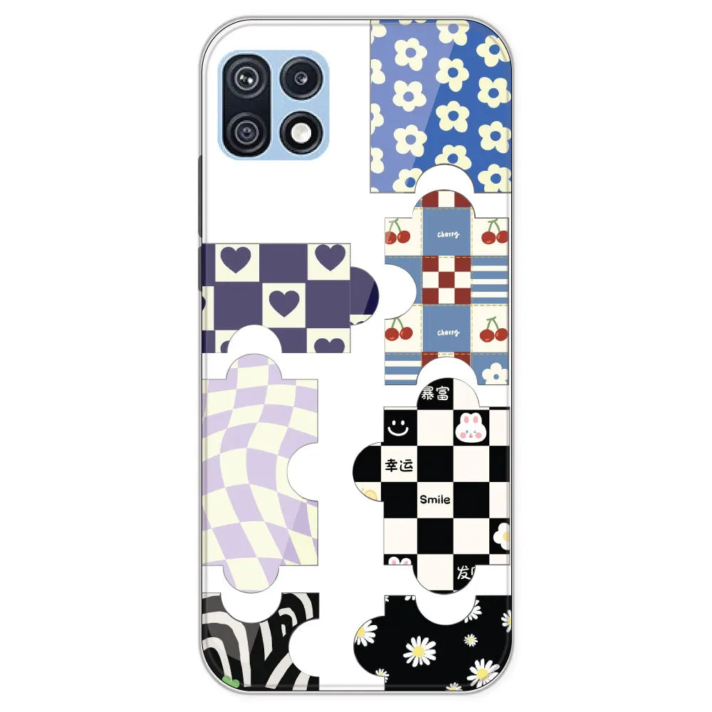 Aesthetic Puzzle - Clear Printed Silicone Case For Samsung Galaxy F42