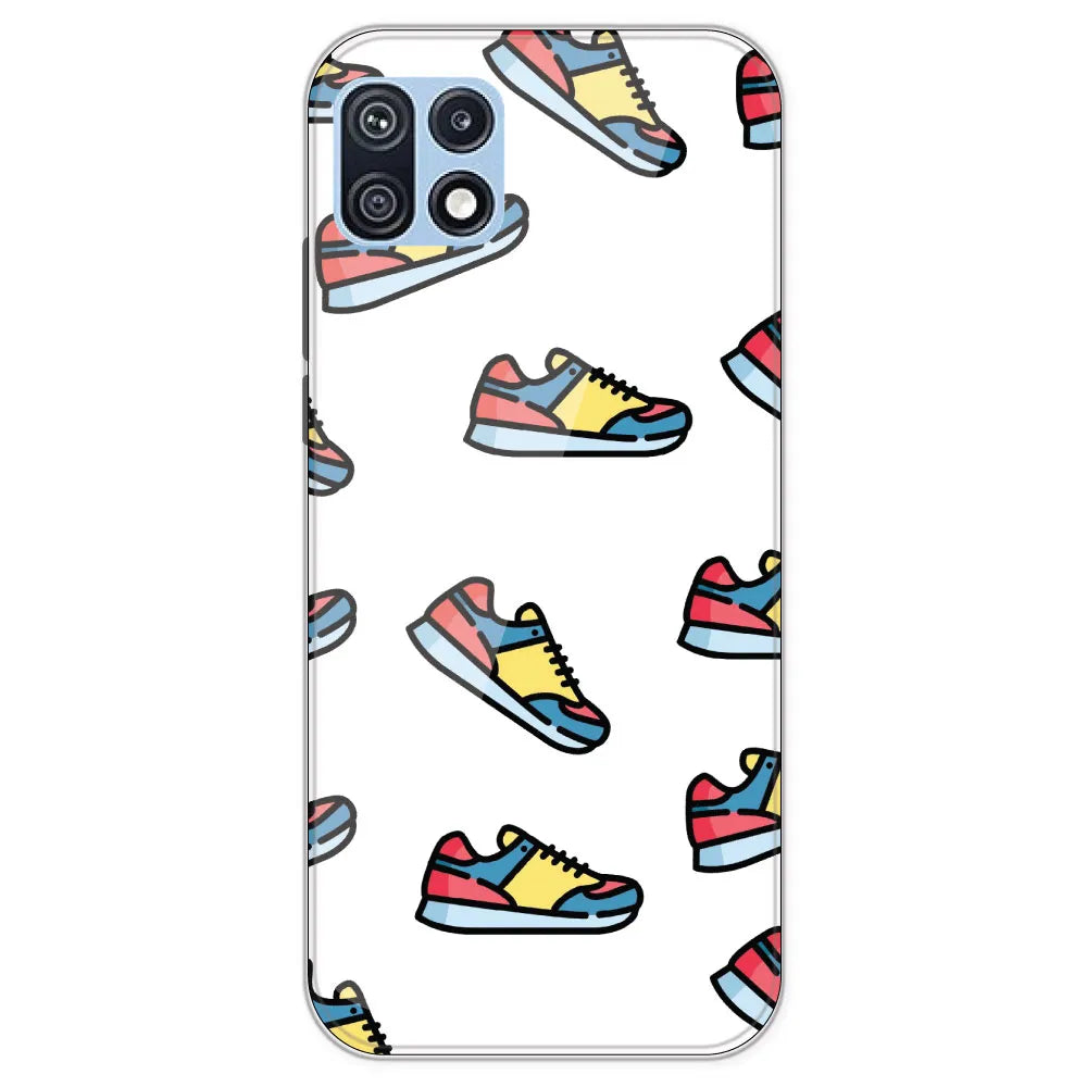 Sneakers - Clear Printed Silicone Case For Samsung Galaxy F42