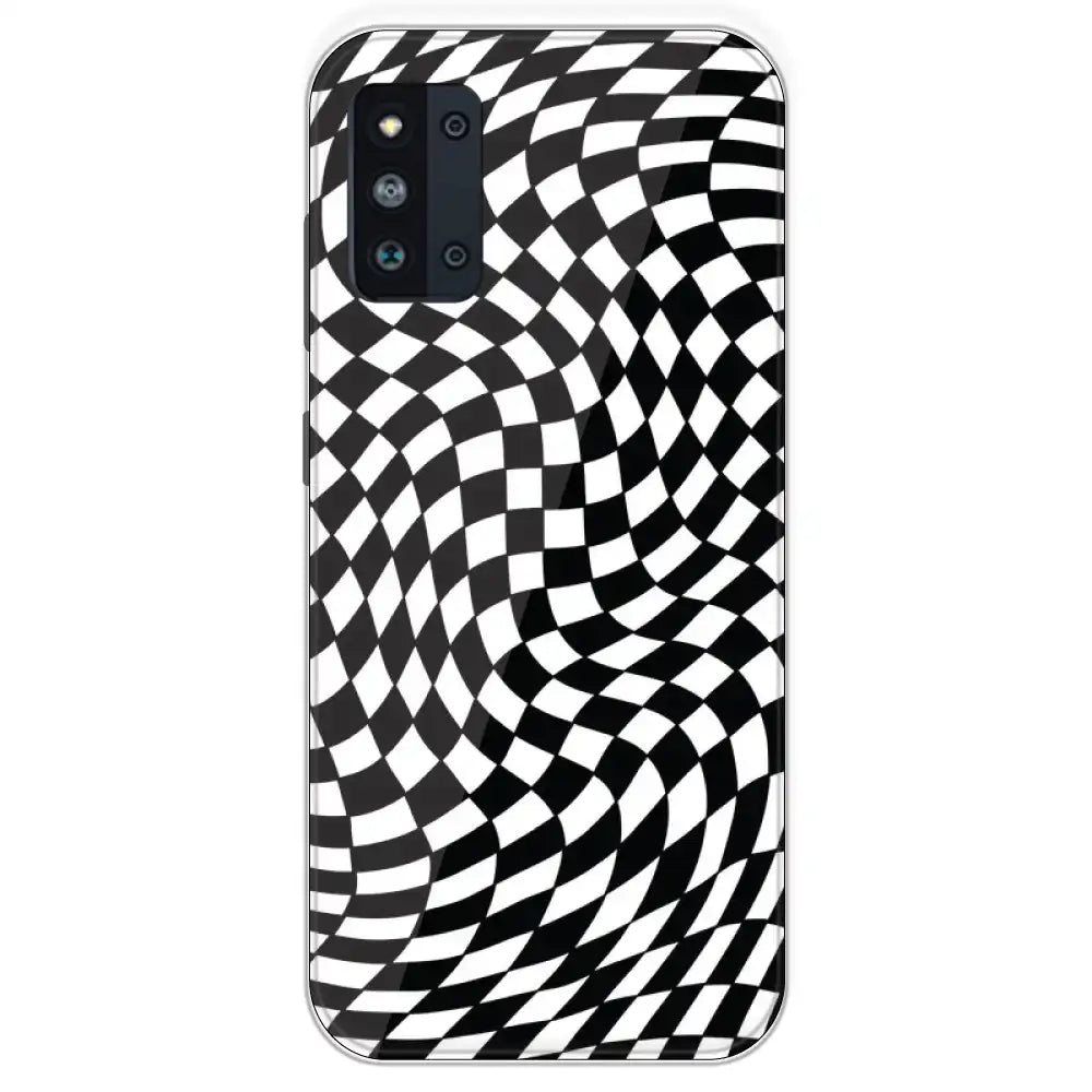 Checks - Printed Silicone Case For Samsung Galaxy F52