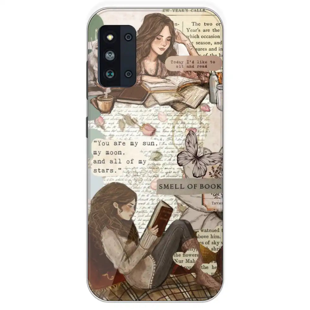 Book Collage - Printed Silicone Case For Samsung Galaxy F52