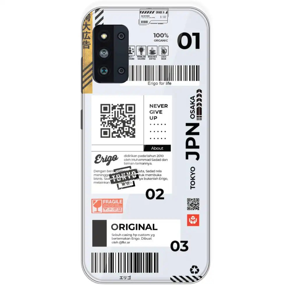 Barcode Labels - Printed Silicone Case For Samsung Galaxy F52