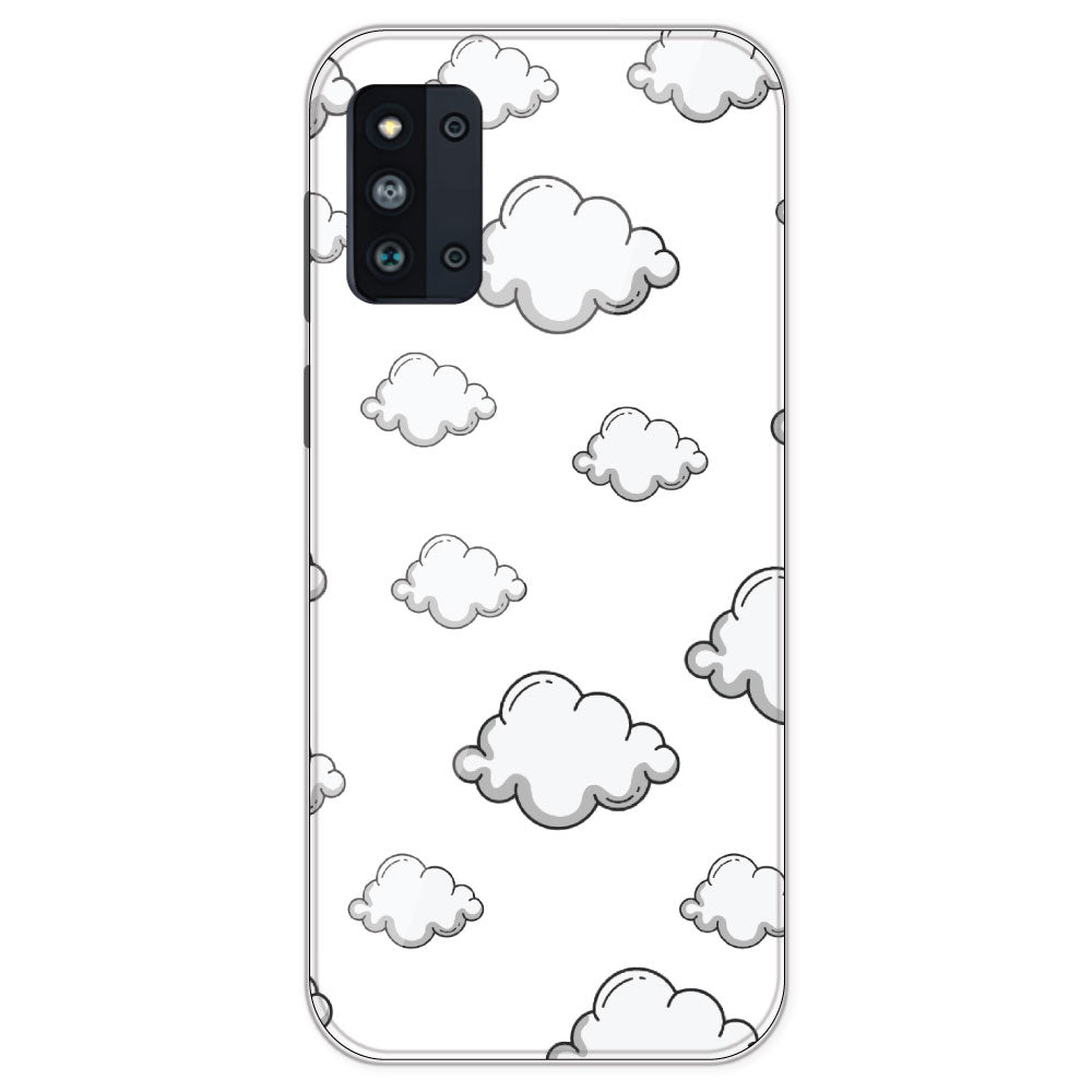 Clouds - Clear Printed Silicone Case For Samsung Galaxy F52