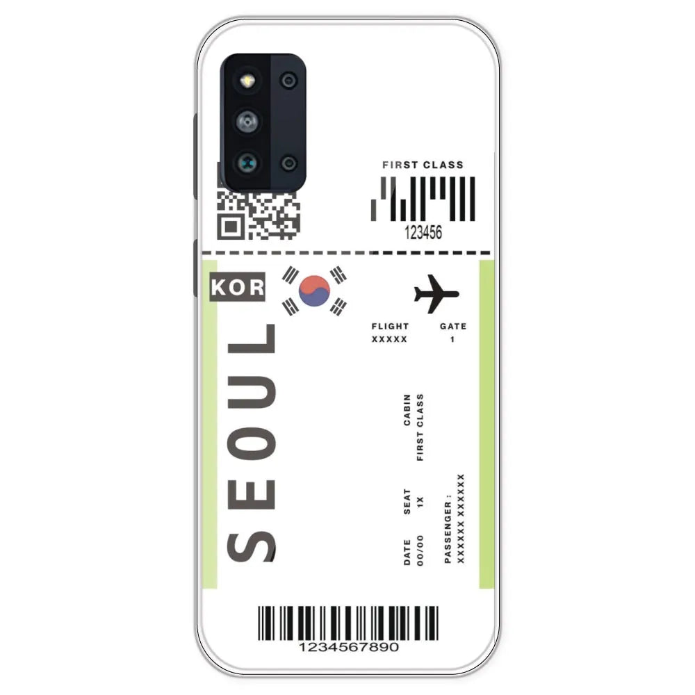 Seoul Ticket - Clear Printed Silicone Case For Samsung Galaxy F52