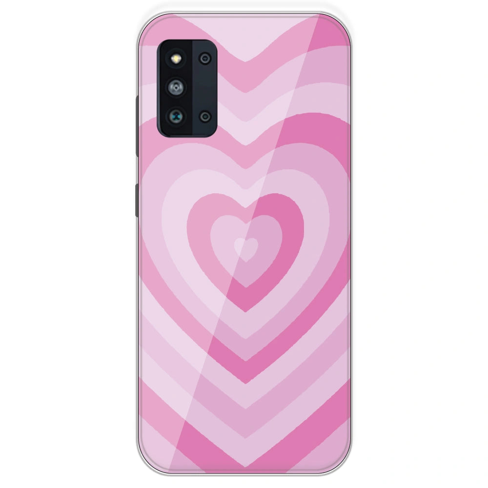 Pink Hearts - Printed Silicone Case For Samsung Galaxy F52