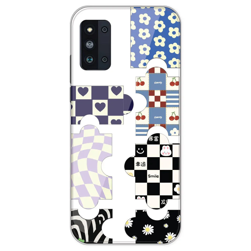 Aesthetic Puzzle - Clear Printed Silicone Case For Samsung Galaxy F52