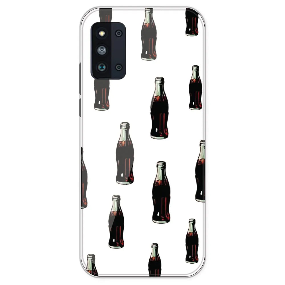 Soft Drink - Clear Printed Silicone Case For Samsung Galaxy F52