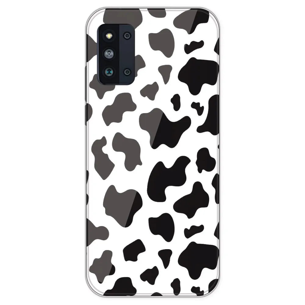 Cow Print - Clear Printed Silicone Case For Samsung Galaxy F52