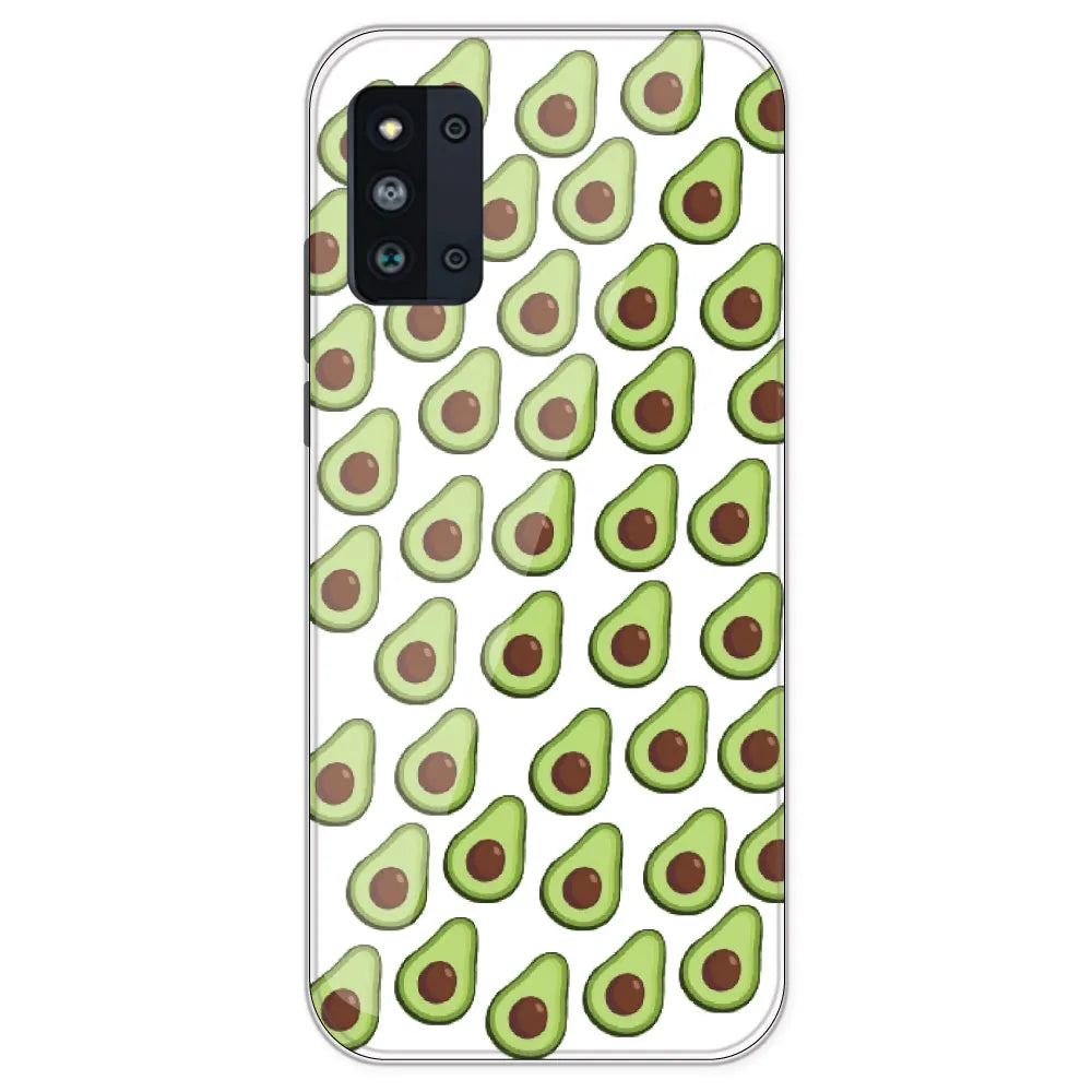 Avocado - Clear Printed Silicone Case For Samsung Galaxy F52